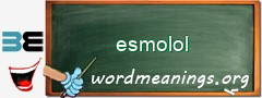 WordMeaning blackboard for esmolol